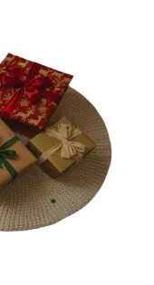 Regalo navideño a la izquierda